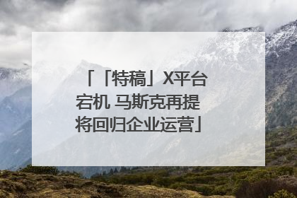 「特稿」X平台宕机 马斯克再提将回归企业运营
