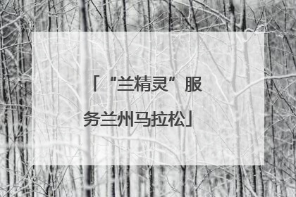 “兰精灵”服务兰州马拉松