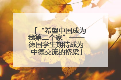 “希望中国成为我第二个家”——德国学生期待成为中德交流的桥梁