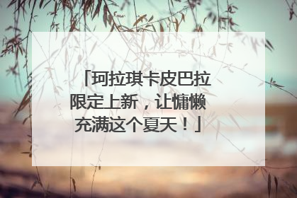 珂拉琪卡皮巴拉限定上新，让慵懒充满这个夏天！