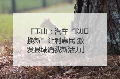 玉山：汽车“以旧换新”让利惠民 激发县域消费新活力