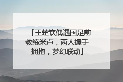王楚钦偶遇国足前教练米卢，两人握手拥抱，梦幻联动