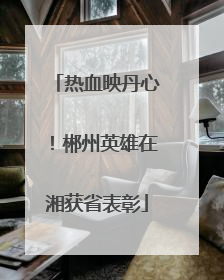 热血映丹心！郴州英雄在湘获省表彰