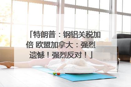 特朗普：钢铝关税加倍 欧盟加拿大：强烈遗憾！强烈反对！