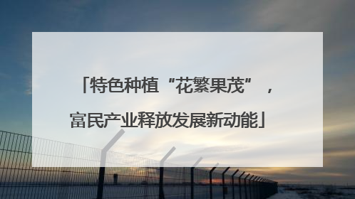 特色种植“花繁果茂”，富民产业释放发展新动能