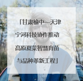 甘肃榆中—天津宁河科技协作推动高原夏菜智慧育苗与品种革新工程