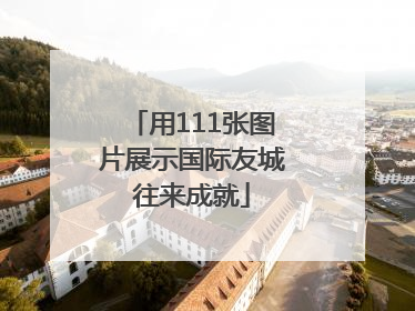 用111张图片展示国际友城往来成就