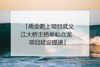 甬金衢上项目武义江大桥主桥单幅合龙 项目建设提速