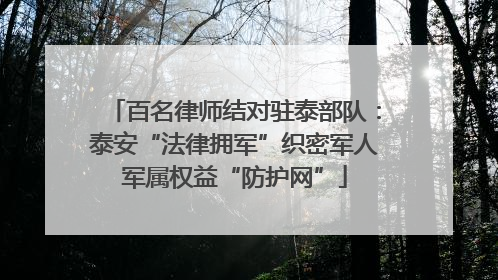 百名律师结对驻泰部队：泰安“法律拥军”织密军人军属权益“防护网”