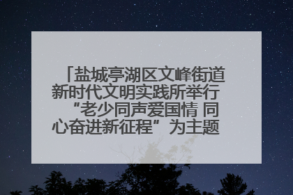 盐城亭湖区文峰街道新时代文明实践所举行“老少同声爱国情 同心奋进新征程”为主题的红色文化活动