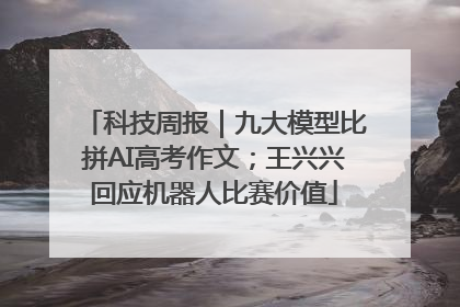 科技周报｜九大模型比拼AI高考作文；王兴兴回应机器人比赛价值