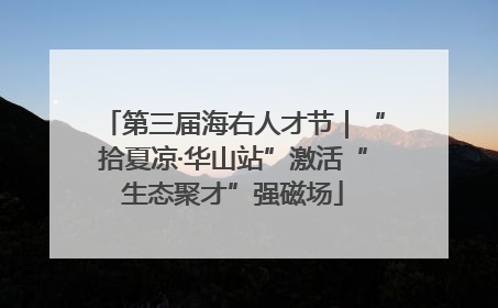 第三届海右人才节｜“拾夏凉·华山站”激活“生态聚才”强磁场