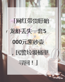 网红带货盱眙龙虾丢失一套5000元紫砂壶，民警垃圾桶里寻回！