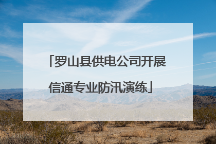 罗山县供电公司开展信通专业防汛演练