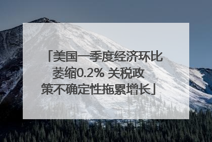 美国一季度经济环比萎缩0.2% 关税政策不确定性拖累增长