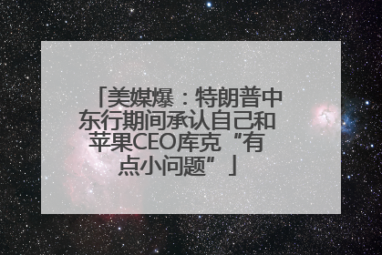 美媒爆：特朗普中东行期间承认自己和苹果CEO库克“有点小问题”