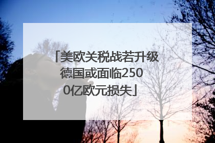 美欧关税战若升级 德国或面临2500亿欧元损失