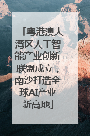 粤港澳大湾区人工智能产业创新联盟成立，南沙打造全球AI产业新高地