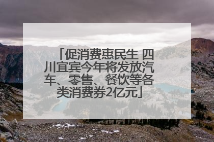 促消费惠民生 四川宜宾今年将发放汽车、零售、餐饮等各类消费券2亿元