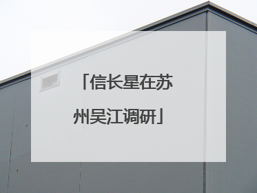 信长星在苏州吴江调研
