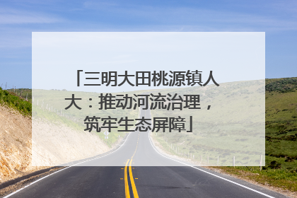 三明大田桃源镇人大：推动河流治理，筑牢生态屏障