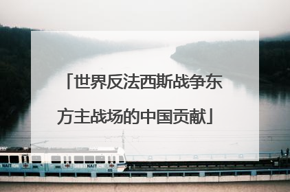 世界反法西斯战争东方主战场的中国贡献