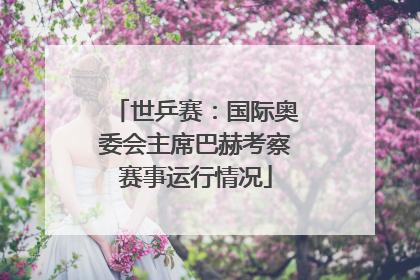 世乒赛：国际奥委会主席巴赫考察赛事运行情况