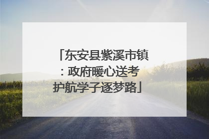 东安县紫溪市镇：政府暖心送考 护航学子逐梦路