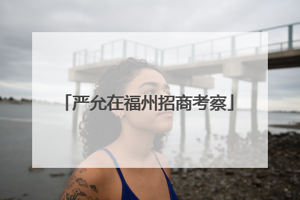 严允在福州招商考察