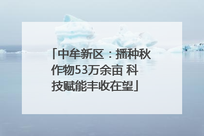 中牟新区：播种秋作物53万余亩 科技赋能丰收在望