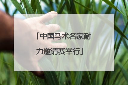 中国马术名家耐力邀请赛举行