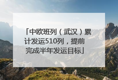 中欧班列（武汉）累计发运510列，提前完成半年发运目标