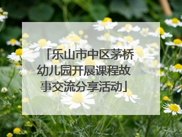 乐山市中区茅桥幼儿园开展课程故事交流分享活动