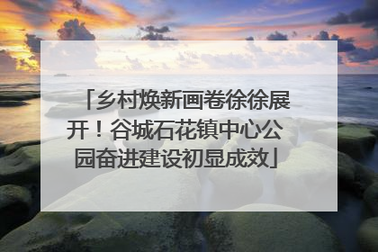 乡村焕新画卷徐徐展开！谷城石花镇中心公园奋进建设初显成效