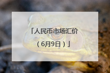 人民币市场汇价（6月9日）