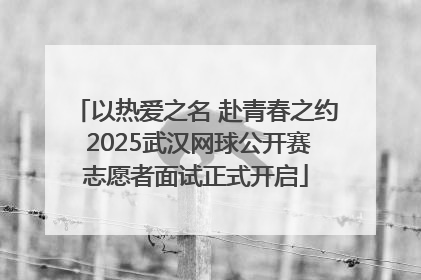 以热爱之名 赴青春之约 2025武汉网球公开赛志愿者面试正式开启