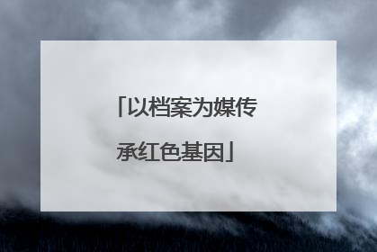 以档案为媒传承红色基因