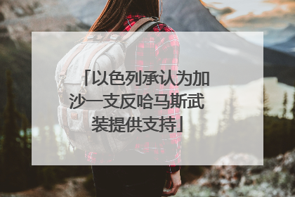 以色列承认为加沙一支反哈马斯武装提供支持