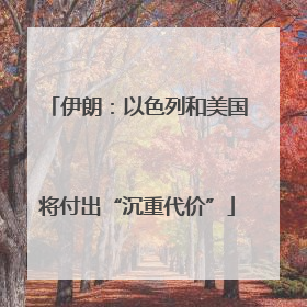 伊朗：以色列和美国将付出“沉重代价”