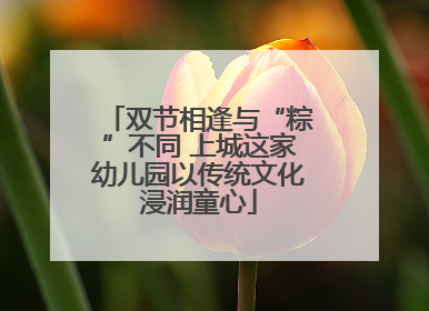 双节相逢与“粽”不同 上城这家幼儿园以传统文化浸润童心