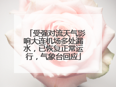 受强对流天气影响大连机场多处漏水，已恢复正常运行，气象台回应