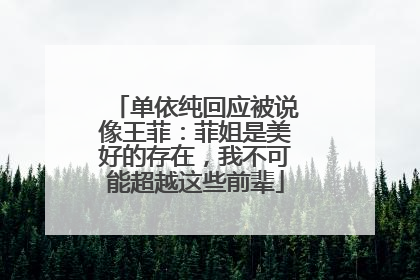 单依纯回应被说像王菲：菲姐是美好的存在，我不可能超越这些前辈