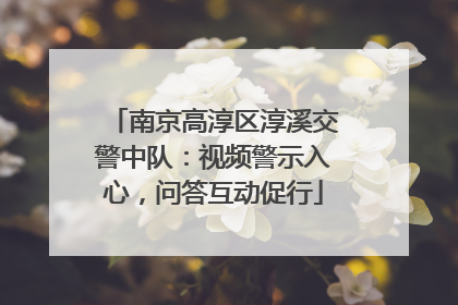 南京高淳区淳溪交警中队：视频警示入心，问答互动促行