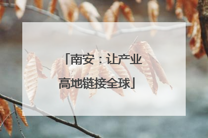 南安：让产业高地链接全球