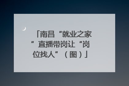南昌“就业之家”直播带岗让“岗位找人”（图）
