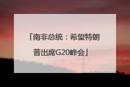 南非总统：希望特朗普出席G20峰会