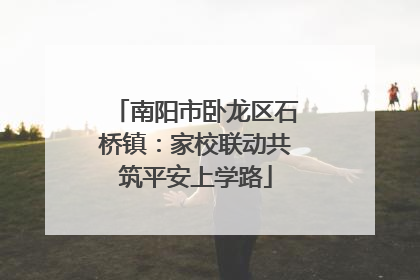 南阳市卧龙区石桥镇：家校联动共筑平安上学路