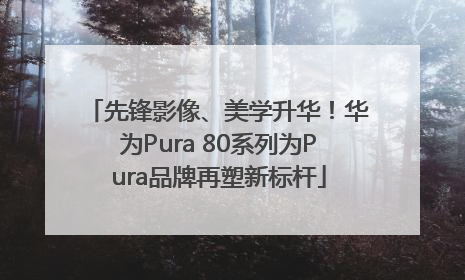 先锋影像、美学升华！华为Pura 80系列为Pura品牌再塑新标杆