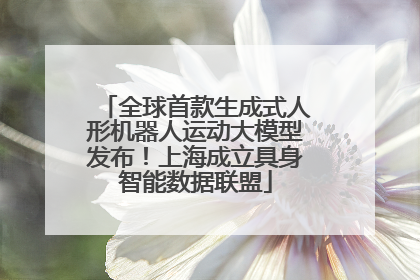全球首款生成式人形机器人运动大模型发布！上海成立具身智能数据联盟
