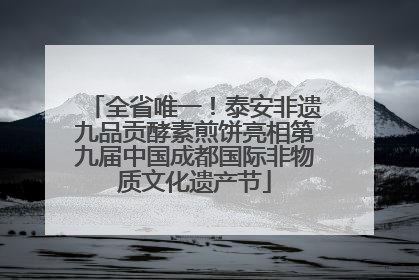 全省唯一！泰安非遗九品贡酵素煎饼亮相第九届中国成都国际非物质文化遗产节